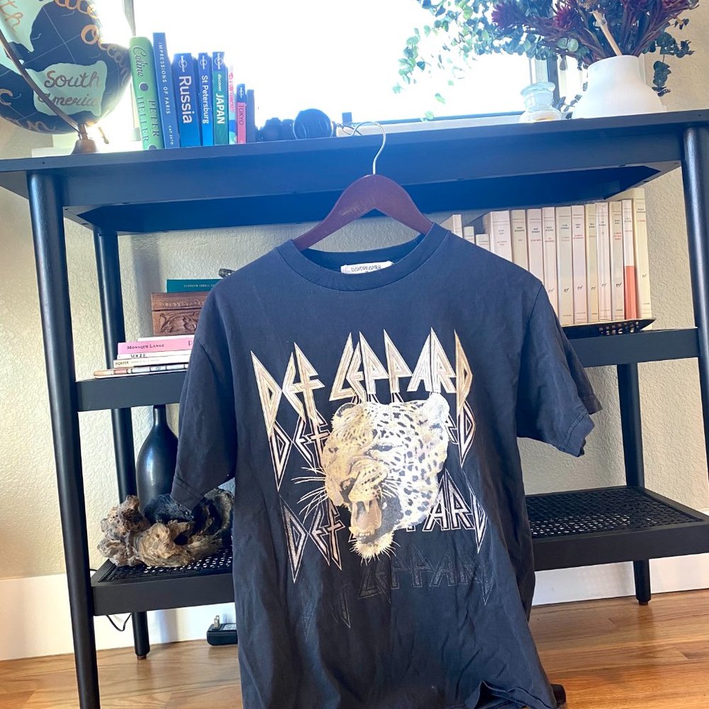Free People Def Leppard Oversized Band Tee